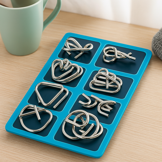 Metall-IQ-Puzzle-Set