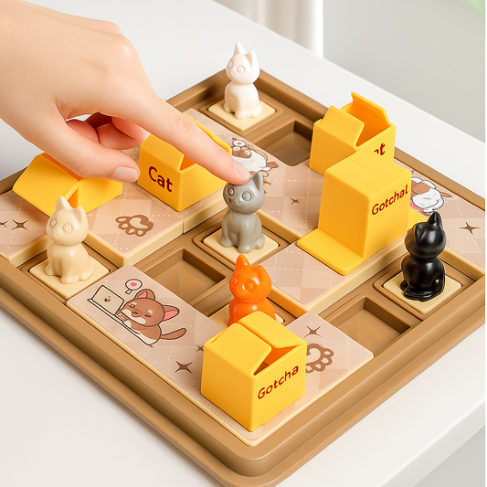 Verstecke die Katze in der Kiste