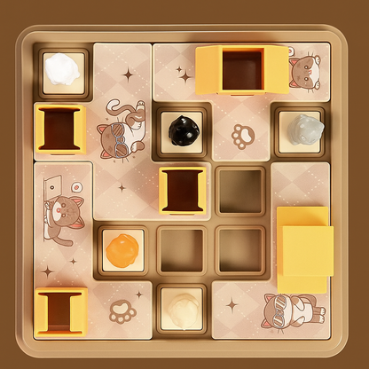 Verstecke die Katze in der Kiste