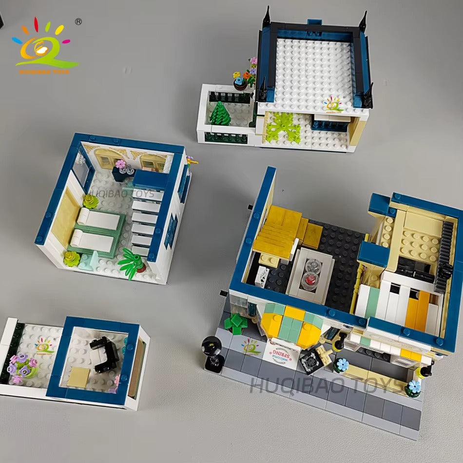 LogiBricks - Mini hotel z ogrodem - 990+ elementów